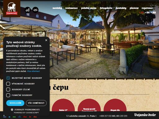 pivovarská restaurace vojanův dvůr