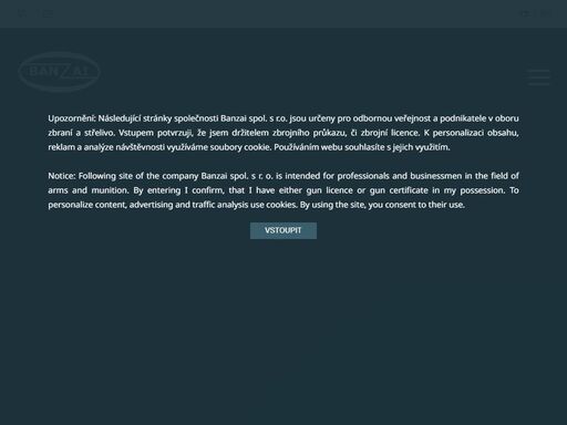 banzai s.r.o. - dovoz a velkoobchodní prodej zbraní, optických zaměřovačů a doplňků.
