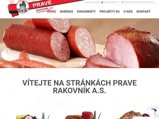 prave rakovník a.s. dodavatel nejkvalitnějšího masa a uzenin.