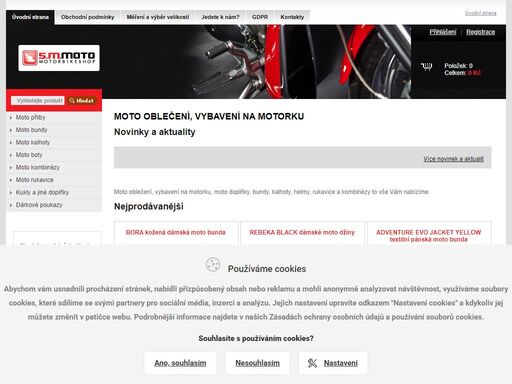 moto oblečení, vybavení na motorku, prodej moto. moto doplňky, bundy, kalhoty, helmy, rukavice a kombinézy.