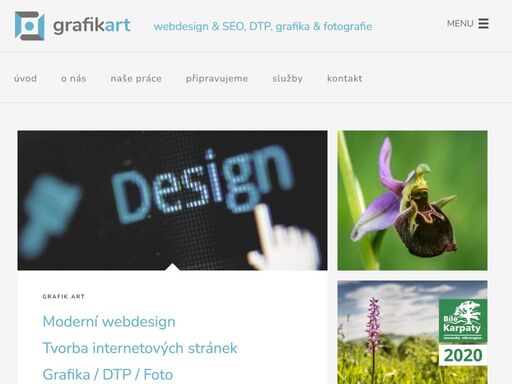 moderní webové stránky, grafika a dtp, redakční systém, eshop a efektivní optimalizace pro vyhledávače (seo)