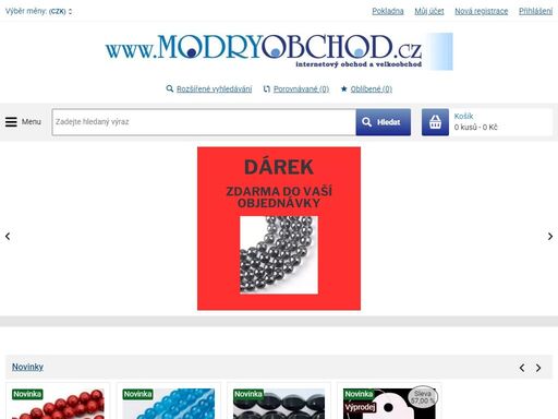 e-shop s materiálem na výrobu bižuterie, maloobchod a velkoobchod