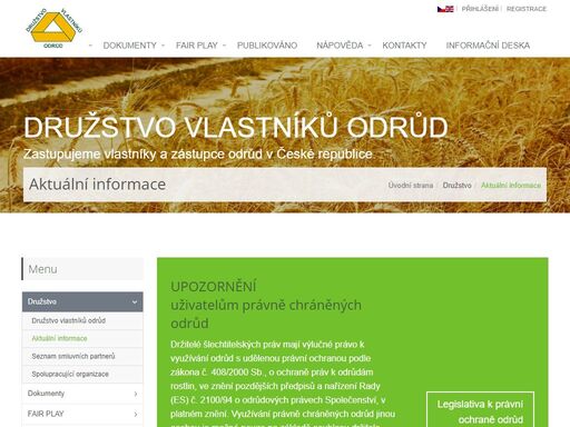 aktuální informace, družstvo vlastníků odrůd - zastupujeme vlastníky a zástupce odrůd v české republice