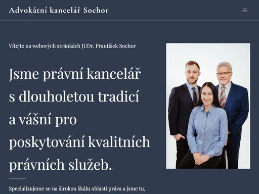 vítejte na webových stránkách judr. františek sochor