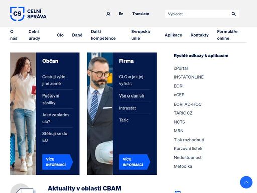 www.celnisprava.cz