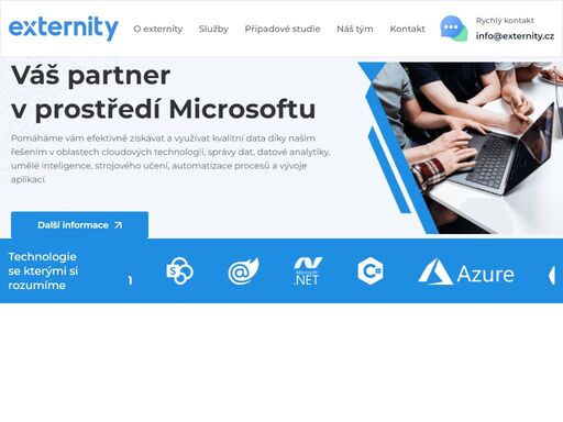 pomáháme vám efektivně získávat a využívat kvalitní data díky našim řešením v oblastech cloudových technologií, správy dat, datové analytiky, umělé inteligence a strojového učení, správy dat, automatizace procesů a vývoje aplikací.
