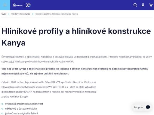 hliníkové profily a hliníkové konstrukce kanya - kvalitní spojovací materiál