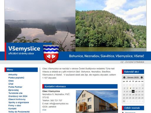 oficiální webové stránky obce všemyslice