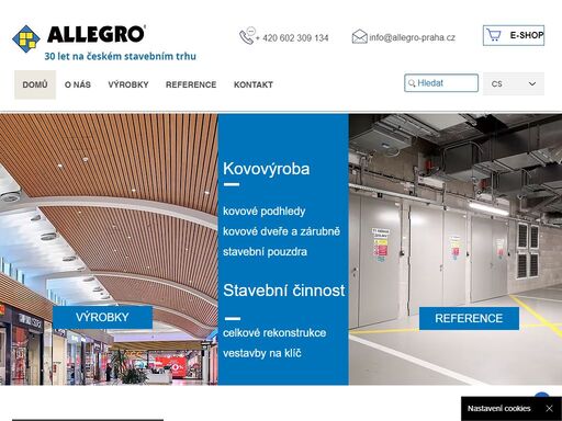 allegro – výrobce kovových podhledů a kovových systémů. nabízíme kovové dveře, zárubně, kazetové podhledy, perforované plechy, sdk konstrukce a suchou výstavbu.