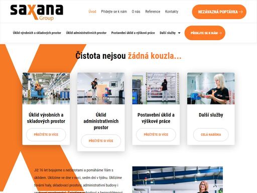 patříme mezi největší úklidové firmy v kraji a poskytujeme kompletní služby úklidových prací pro firmy i domácnosti. jsme saxana group a jsme tu pro vás!