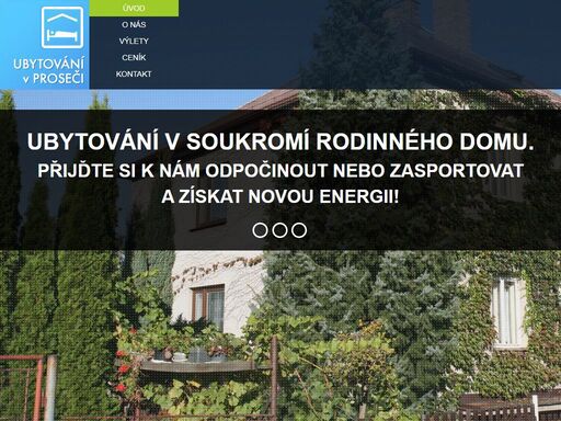 ubytování v soukromí rodinného domu.přijďte si k nám odpočinout nebo zasportovat a získat novou energii!