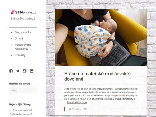 blog o optimalizaci pro vyhledávače a různých postřezích z online světa. blog píše eliška svobodová - konzultant online marketingu na volné noze.
