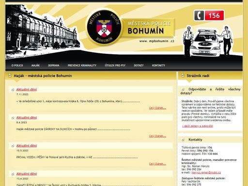 městská policie bohumín - bohumín, rychvald, 156 - volejte zdarma 