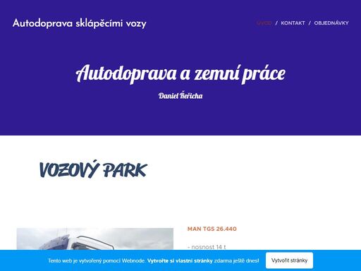 - doprava sypkých a stavebních materiálů