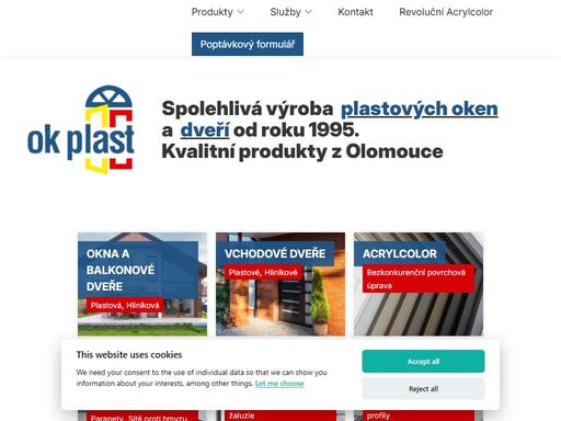 ok plast olomouc – výroba a prodej plastových oken a dveří olomouc