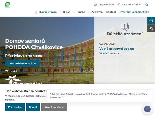 posláním domova je poskytování nepřetržité pobytové sociální služby seniorům s cílem prožití důstojného a plnohodnotného stáří.