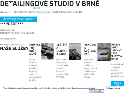 profesionální detailing, strojní leštění laku, keramická ochrana, renovace zašlých světlometů, čištění interiéru, ozón a tepování sedaček.
