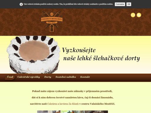 cukrářství josef michalík nabízí kompletní cukrářské služby pro vaši svatbu, oslavu či firemní akci. naši cukráři vám na zakázku upečou domácí zákusky, cukroví, dorty, řezy, rolády a frgály. cukrářství sídlí v bystřičce u valašského meziříčí (vsetín).