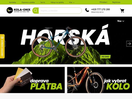 jsme specializovaný e-shop pro cyklistiku. vyberte si kvalitní značkové kolo a další cyklistické vybavení. garantujeme rychlé doručení a špičkový servis.