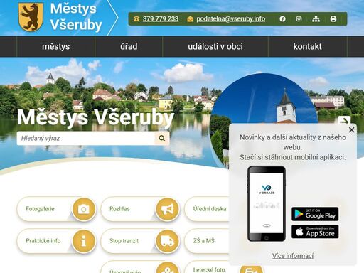 oficiální stránky městysu všeruby