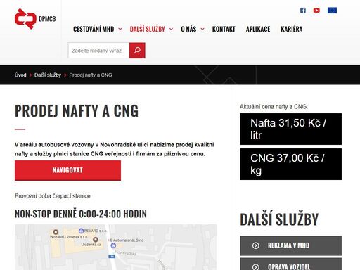 dopravní podnik města české budějovice (dmpcb) zajišťuje nejen řadu linek, které zajišťují spojení po celém městě, ale nabízí i další služby jako reklamu, servis vozidel apod. 