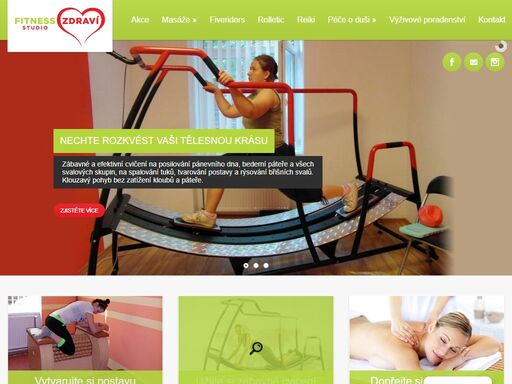 fitness studio v centru plzně, kde vám za pomoci úpravy jídelníčku, cvičením na strojích rolletic a fiveriders, masážemi a termozábalem problematických partií při cvičení pomůžeme odstranit celulitidu, spálit vnitřní tuk a získat pevné, ploché bříško.