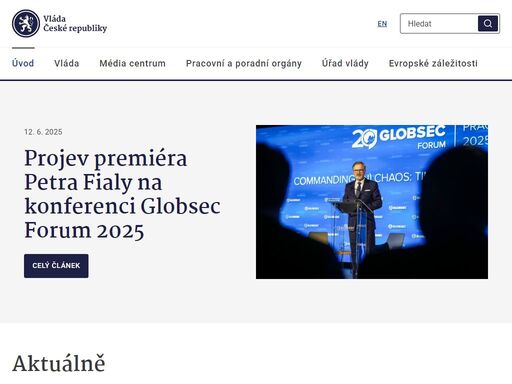 oficiální stránky vlády české republiky, respektive úřadu vlády české republiky