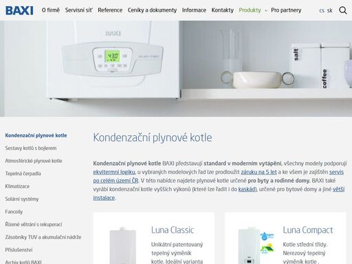 baxi je italský výrobce plynový kondenzačních kotlů, které představují standard v oblasti moderního bydlení. v čr;;zajišťuje komplexní;;podporu od roku 2002.