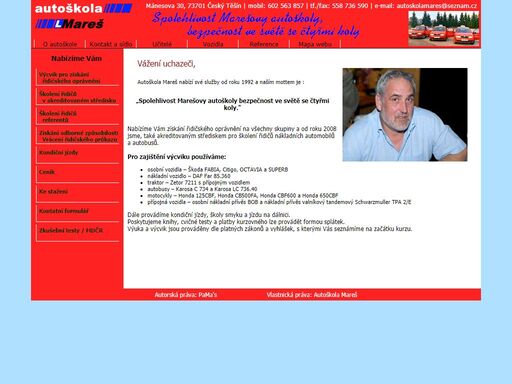 nabídka služeb autoškoly mareš, těšínská oblast, výcvik řidičů, akreditované středisko.