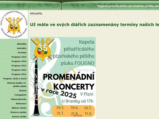 kapela pětatřicátého plzeňského pěšího pluku - foligno
