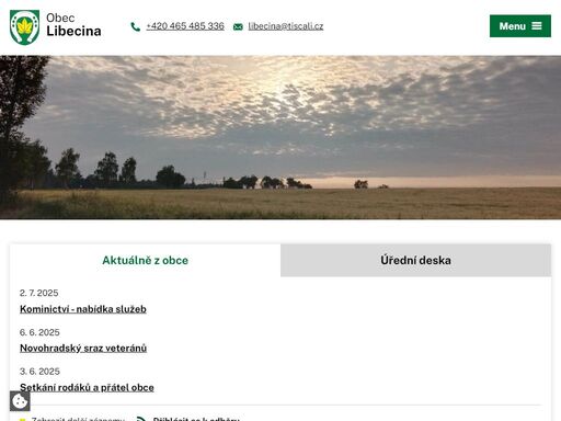 obec se skládá z částí libecina a javorníček. působí u nás sbor dobrovolných hasičů a patříme k regionu mas litomyšlsko v pardubickém kraji.