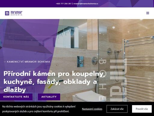 dlažby, obklady, kuchyňské a koupelnové desky, parapety, schody, sokle z přírodního kamene (mramor, žula, travertin, vápenec, pískovec).
