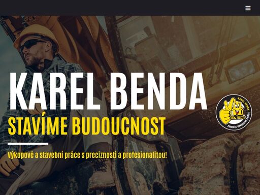 zemní a výkopové práce - karel benda - volba kvality a jistoty ve stavebnictví