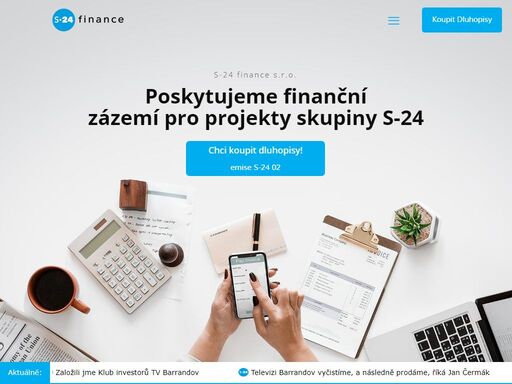 společnost s-24 finance s.r.o. je součástí skupiny s-24 holding a.s. jehož aktivity navazují na akviziční a obchodní činnost společností pana jana čermáka.