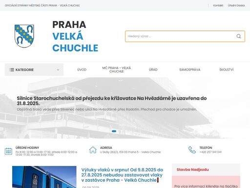 oficiální web úřadu městké části praha - velká chuchle