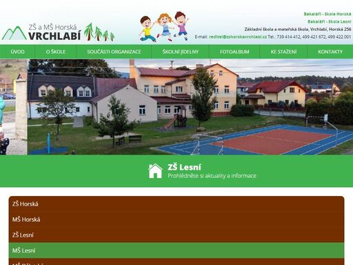 toto je nový oficiální web základní a mateřské školy horská 256, vrchlabí. stránky nabízejí více informací o této organizaci, jako například stručné představení školy, aktuality, rozpisy prázdnin, součásti organizace, školní akce, fotogalerii, dokumenty ke stažení, návštěvní knihu, a další.
