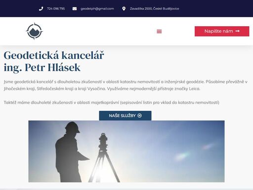 geodet české budějovice s dlouholetou zkušeností v oblasti katastru nemovitostí a inženýrské geodézie. působím převážně v jihočeském kraji a středočeském kraji.