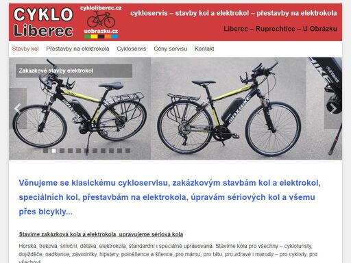 profesionální cykloservis v liberci. opravy a údržba jízdních kol. zakázkové stavby kol a elektrokol, přestavby na elektrokola evbike.