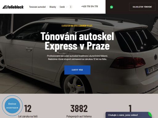 profesionální tónování autoskel kvalitními slunečními fóliemi. nabízíme různé stupně zatmavení se zárukou 12 let na fólie.