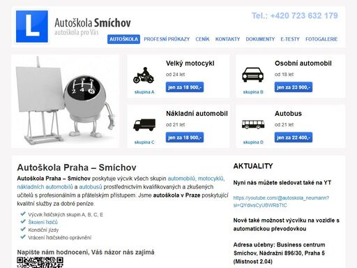 autoškola praha - smíchov provádí výcvik na všechny skupiny automobilů, motocyklů, nákladních automobilů a autobusů. kvalitní autoškola za dobré ceny!