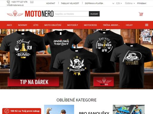 e-shop a prodejna pro každého motorkáře. moto oblečení, doplňky i díly pro silnici, enduro, motokros i chopper. vše na jednom místě.