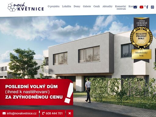 rezidenční developerský projekt nová květnice. prodej - rodinné domy.