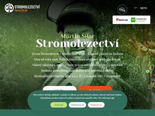 naší specializací se stala arboristika - péče a údržba dřevin rostoucích v obytných zónách měst a obcí, včetně parků a památkově chráněných objektů.