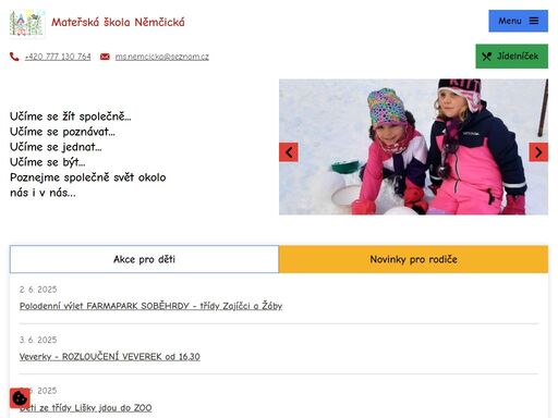 cílem naší snahy je spokojené, samostatné, aktivní a sebevědomé dítě, které se umí samostatně rozhodovat, prosazovat svoje názory, je tvořivé a umí vyjádřit své názory a pocity. zjistěte o nás více.