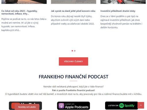 jsem váš průvodce světem financí. mou specializací jsou hypotéky a dále pak finanční plánování v oblasti investic a pojištění. dejme si kávu!