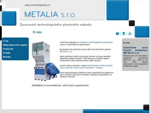 zpracování technologického plastového odpadu