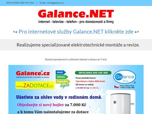 galance.net - internet, televize, telefon, pro domácnosti a firmy