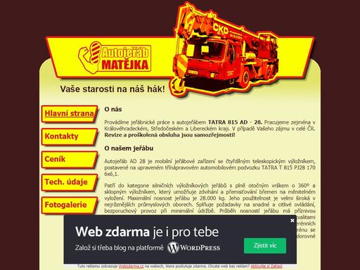 nabízíme jeřábové služby s autojeřábem v okolí jičína - královéhradeckém, libereckém, středočeském kraji. po případě v celé čr.
