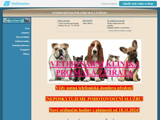 veterinární klinika pro malá zvířata