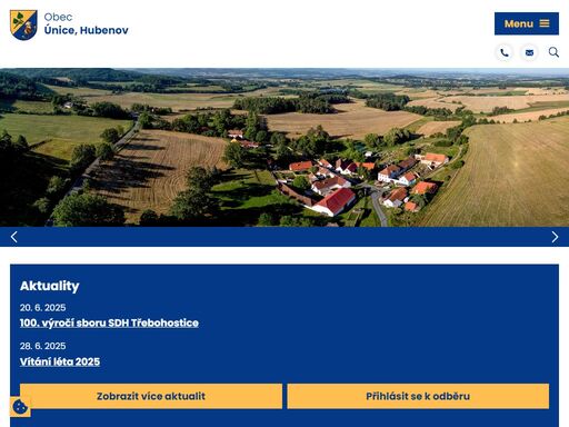 objevte krásy obce únice a hubenov s bohatou historií sahající až do roku 1308. navštivte místní kapli, zvoničku a boží muku. navštivte nás!